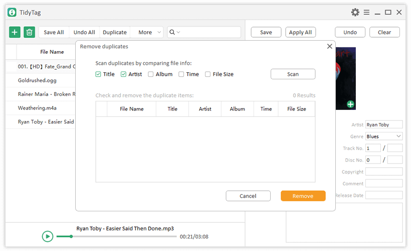 remove-duplicates-in-music-library